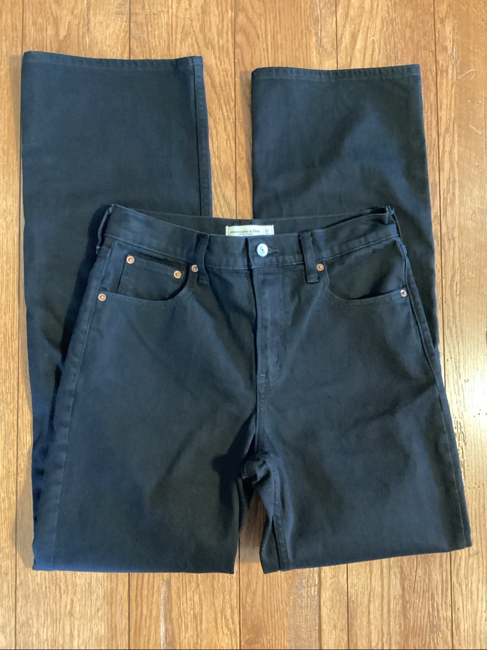 Abercrombie & Fitch black High Rise 90s Relaxed Jeans. Women’s size 27 long - Picture 13 of 14